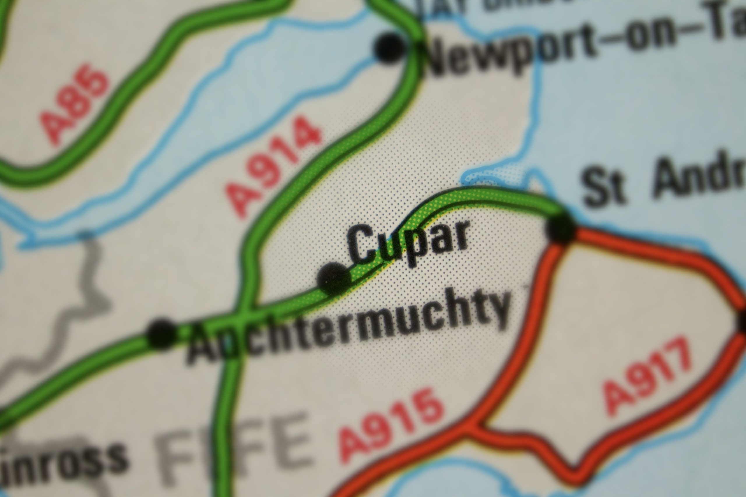 cupar on a map